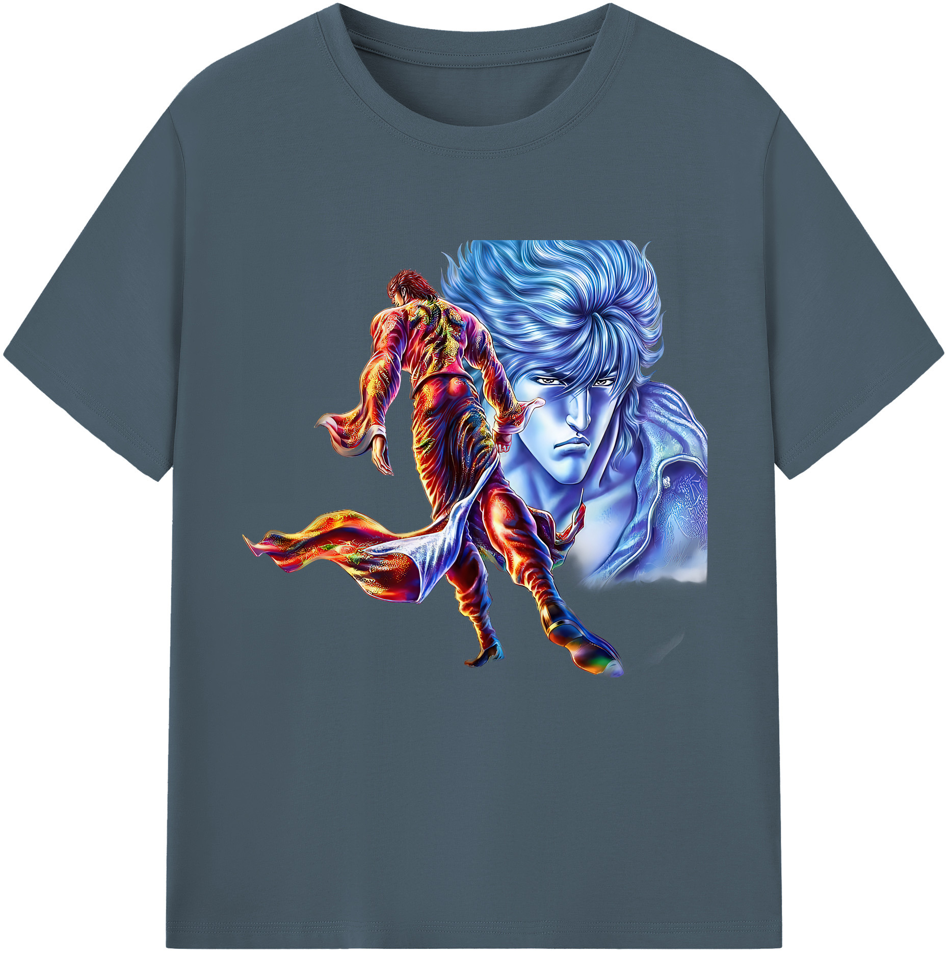 （画像用） 北斗の拳 Fist of the North Star 綿100％半袖Tシャツ（フロントプリント）